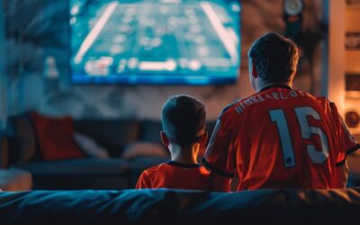 Fodboldtrøjer til far og søn på kampdagen